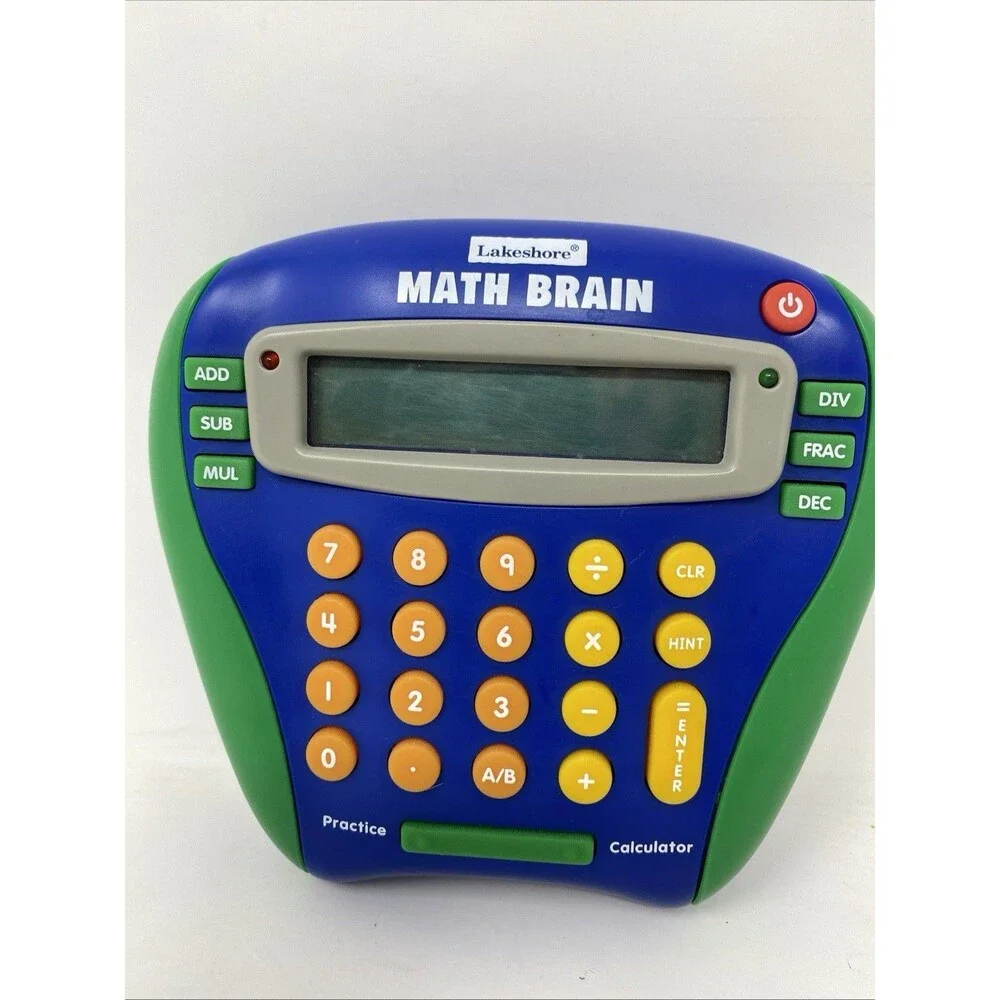 Lakeshore Math Brain Educational Electronic Practice Calculator Handheld-Tested